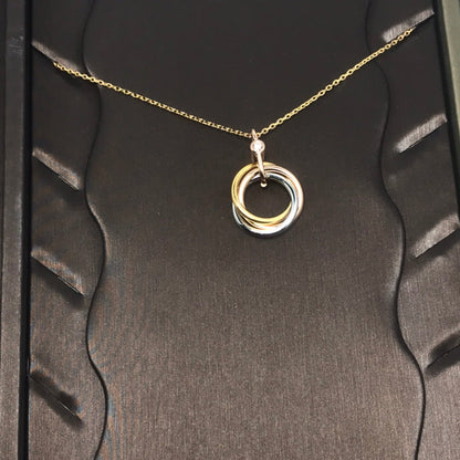 [Clover Jewelry]TRINITY  NECKLACE 1 DIAMOND
