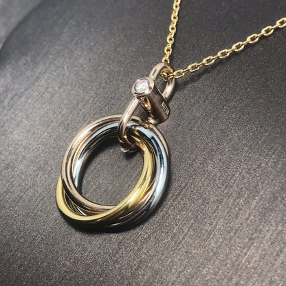 [Clover Jewelry]TRINITY  NECKLACE 1 DIAMOND