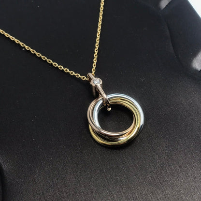 [Clover Jewelry]TRINITY  NECKLACE 1 DIAMOND