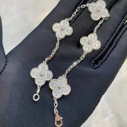 [Clover Jewelry] CLOVER 5 MOTIF FULL DIAMOND BRACELET COLLECTION