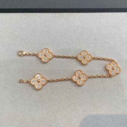 [Clover Jewelry] CLOVER 5 MOTIF FULL DIAMOND BRACELET COLLECTION
