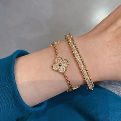 [Clover Jewelry] CLOVER 5 MOTIF FULL DIAMOND BRACELET COLLECTION