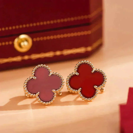 [Clover Jewelry]CLOVER MEDIUM 1 MOTIFS CARNELIAN  EARRINGS