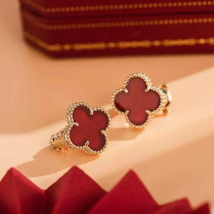 [Clover Jewelry]CLOVER MEDIUM 1 MOTIFS CARNELIAN  EARRINGS