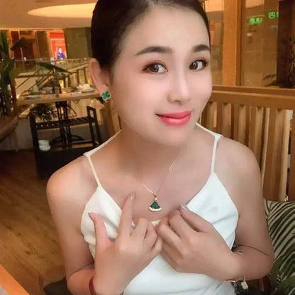 [Clover Jewelry]CLOVER MEDIUM 1 MOTIFS MALACHITE  EARRINGS