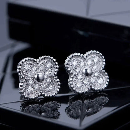 [Clover Jewelry]CLOVER 1 MOTIFS DIAMOND STUD EARRINGS SILVER