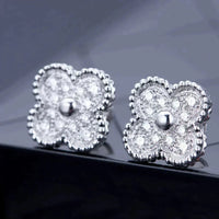 [Clover Jewelry]CLOVER 1 MOTIFS DIAMOND STUD EARRINGS SILVER