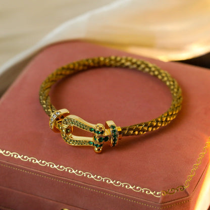 [Clover Jewelry]FORCE 10 GOLD GREEN DIAMOND PAVED