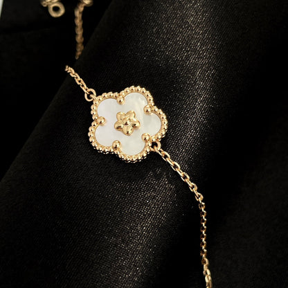 [Clover Jewelry]LUCKY SPRING ROSE GOLD MOP BRACELET