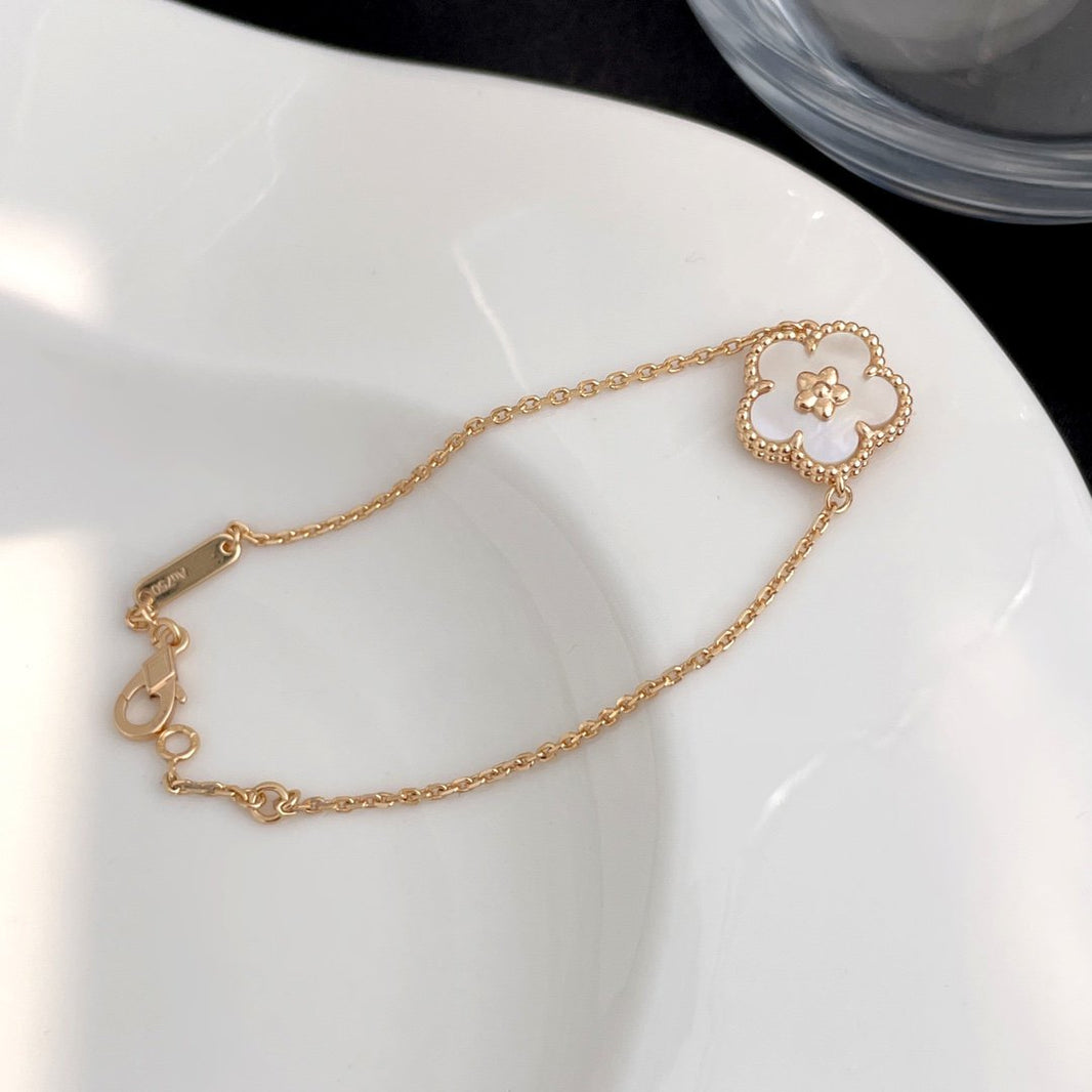 [Clover Jewelry]LUCKY SPRING ROSE GOLD MOP BRACELET