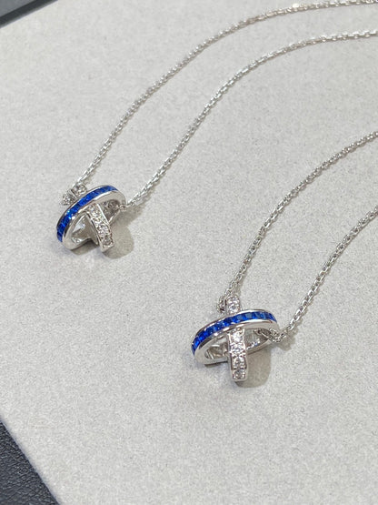 [Clover Jewelry]LIENS DIAMOND SILVER NECKLACE