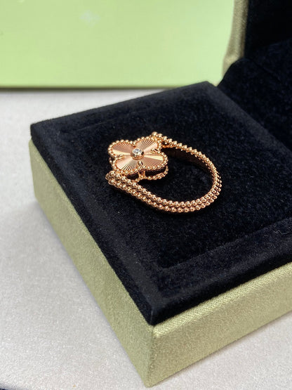 [Clover Jewelry]CLOVER RIVERSIBLE PINK GOLD RING