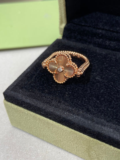 [Clover Jewelry]CLOVER RIVERSIBLE PINK GOLD RING