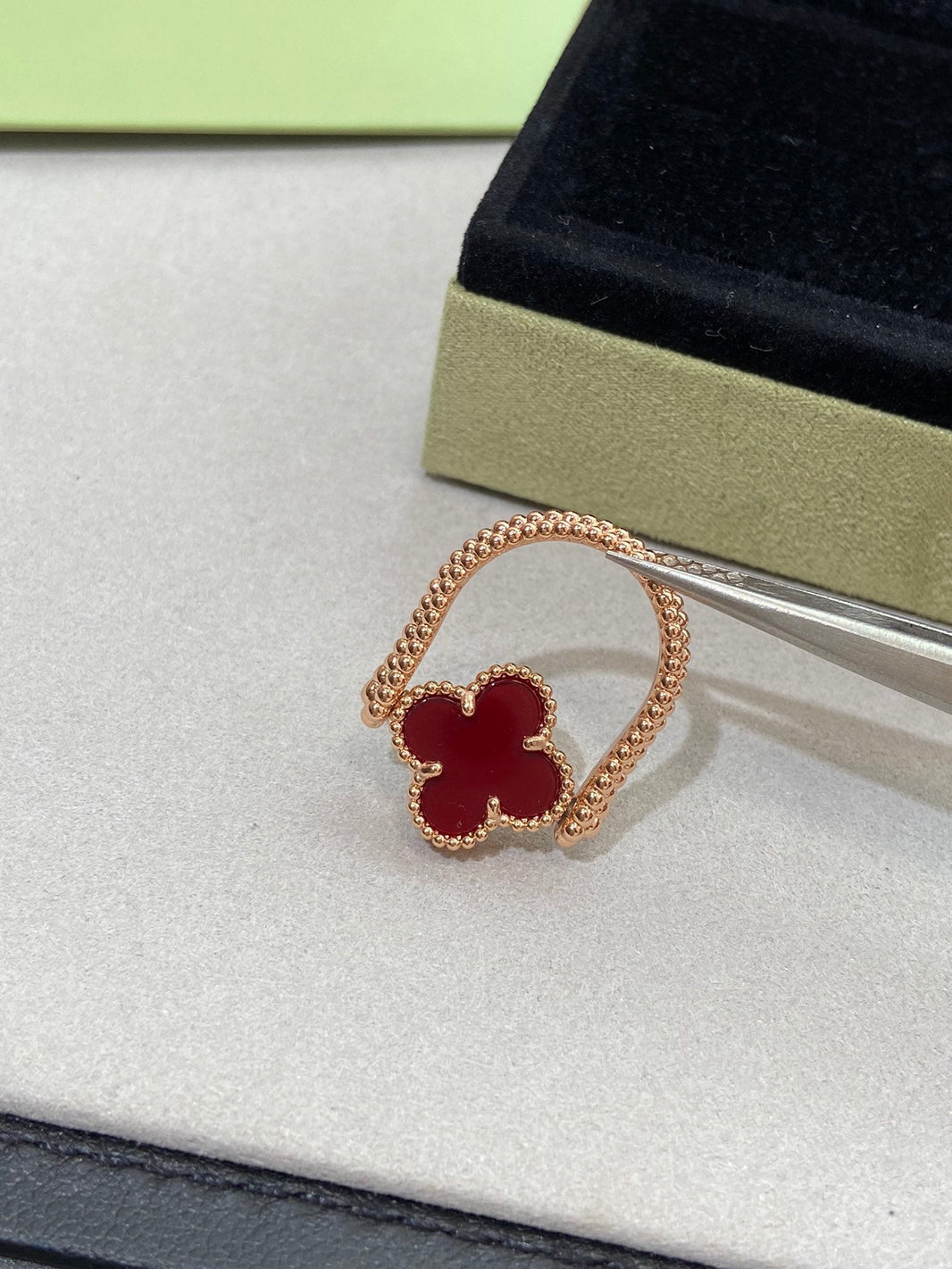 [Clover Jewelry]CLOVER RIVERSIBLE ROSE GOLD RING