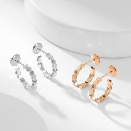 [Clover Jewelry]BEE LOVE DIAMOND HOOP EARRINGS