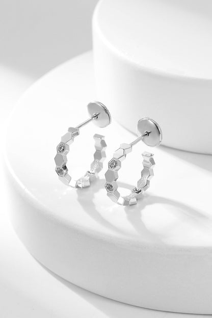 [Clover Jewelry]BEE LOVE DIAMOND HOOP EARRINGS