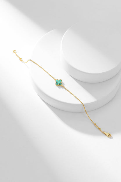 [Clover Jewelry]CLOVER BRACELET MALACHITE 1 MOTIF
