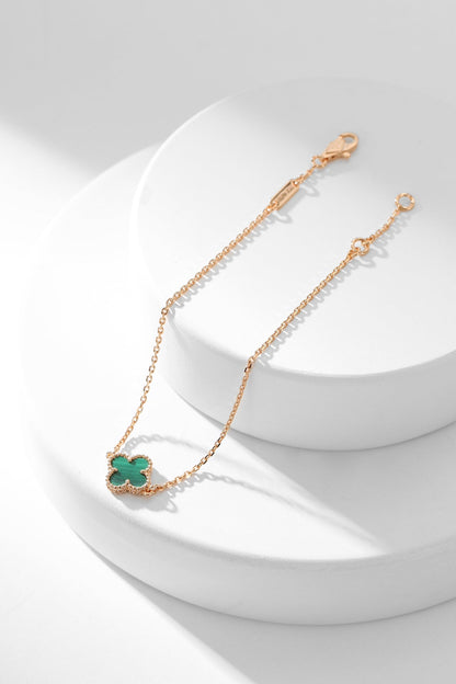 [Clover Jewelry]CLOVER BRACELET MALACHITE 1 MOTIF