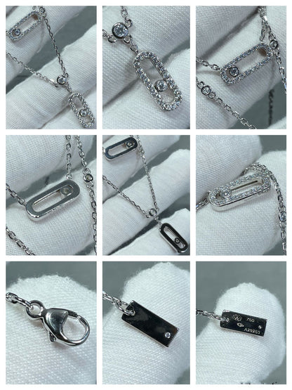 [Clover Jewelry]MOVE 2 ROW DIAMOND NECKLACE