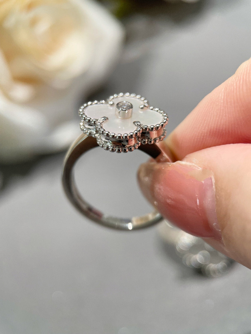 [Clover Jewelry]CLOVER SILVER MOP DIAMOND RING