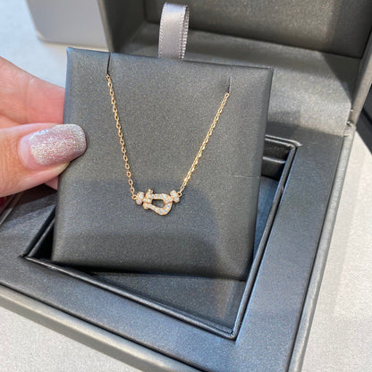 [Clover Jewelry]FORCE 10 DIAMOND PINK GOLD NECKLACE MINI MODEL