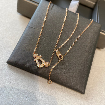 [Clover Jewelry]FORCE 10 DIAMOND PINK GOLD NECKLACE MINI MODEL