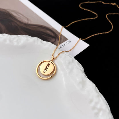 [Clover Jewelry]LUCKY MOVE MOP PINK GOLD NECKLACE