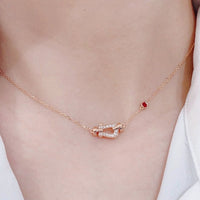 [Clover Jewelry]FORCE 10 DIAMOND PINK GOLD NECKLACE