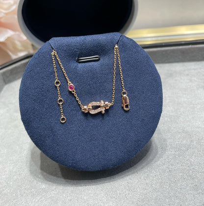 [Clover Jewelry]FORCE 10 DIAMOND CHAIN LINK PINK GOLD BRACELET