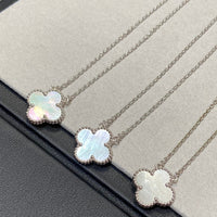 [Clover Jewelry]CLOVER MEDIUM SILVER WHITE MOP NECKLACE