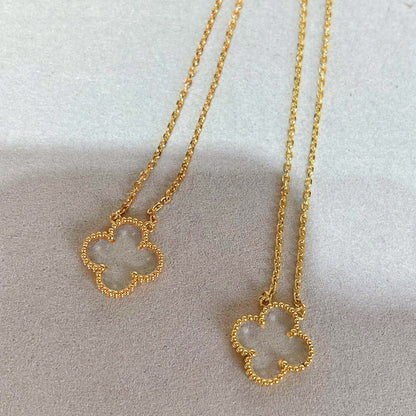 [Clover Jewelry]CLOVER ROCK CRYSTAL ROSE GOLD NECKLACE