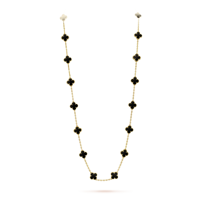 [Clover Jewelry]CLOVER 20 MOTIFS ONYX NECKLACE