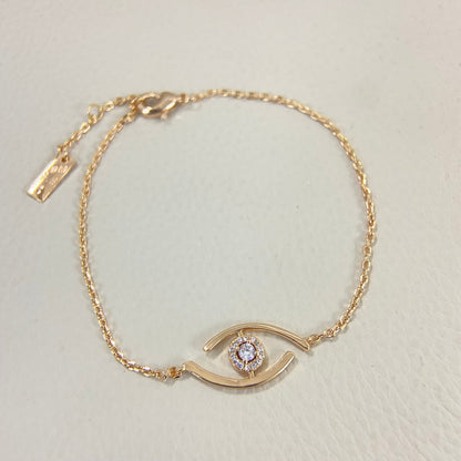 [Clover Jewelry]Lucky Eye Pave-Set Diamond Bracelet