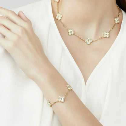 [Clover Jewelry] CLOVER 5 MOTIF FULL DIAMOND BRACELET COLLECTION