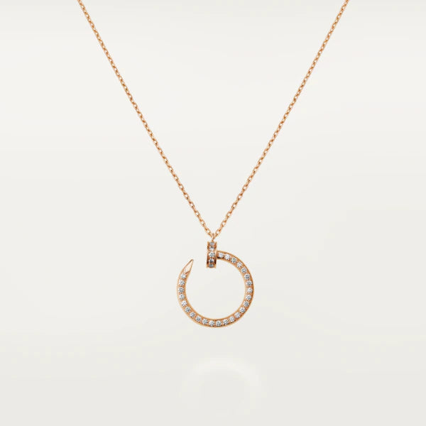 [Clover Jewelry]JUSTE NECKLACE PINK GOLD DIAMONDS