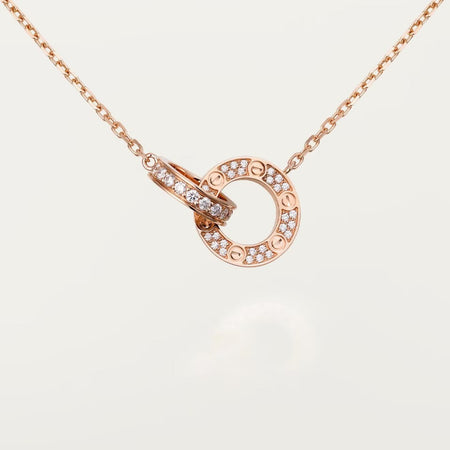 [Clover Jewelry]LOVE  FULL DIAMOND PENDANT NECKLACE