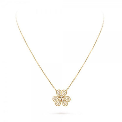 [Clover Jewelry]FLOWER DIAMOND NECKLACE