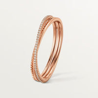 [Clover Jewelry]ETINCELLE HALF-PAVED DIAMOND BRACELET