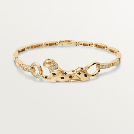 [Clover Jewelry]PANTHERE HALF DIAMOND ON CHAIN BRACELET