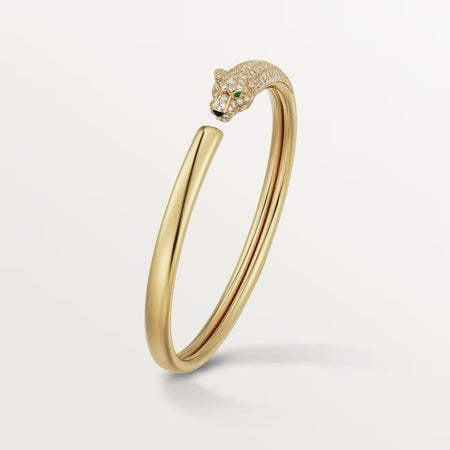 [Clover Jewelry]PANTHERE HALF DIAMOND OPEN BRACELET