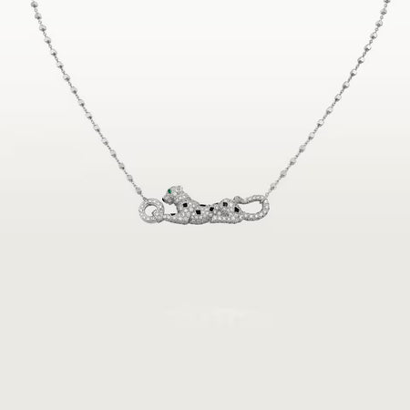 [Clover Jewelry]PANTHERE PAVED DIAMOND NECKLACE