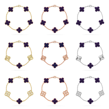 [Clover Jewelry]CLOVER 5 MOTIF PURPLE STRIPES BRACELET COLLECTION