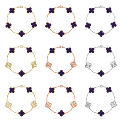 [Clover Jewelry]CLOVER 5 MOTIF PURPLE STRIPES BRACELET COLLECTION