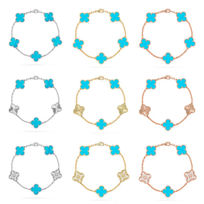 [Clover Jewelry] CLOVER 5 MOTIF TURQUOISE BRACELET COLLECTION