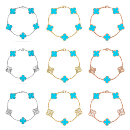 [Clover Jewelry] CLOVER 5 MOTIF TURQUOISE BRACELET COLLECTION
