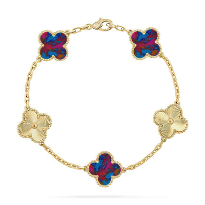 [Clover Jewelry]CLOVER 5 MOTIF COLOR GEMSTONES BRACELET COLLECTION