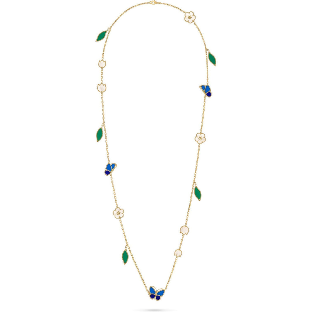 [Clover Jewelry]LUCKY SPRING BUTTERFLY 15 FLOWER NECKLACE
