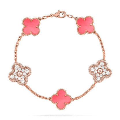 [Clover Jewelry] CLOVER 5 MOTIFS  PINK MOP BRACELET COLLECTION
