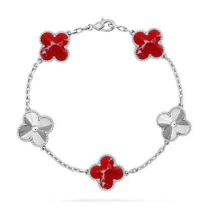 [Clover Jewelry]CLOVER 5 MOTIF RED PATTERN BRACELET COLLECTION