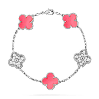 [Clover Jewelry] CLOVER 5 MOTIFS  PINK MOP BRACELET COLLECTION